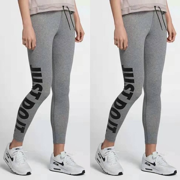 Nike Pro Just Do It LOGO Spandex Leggings Tights - Picture 1 of 7